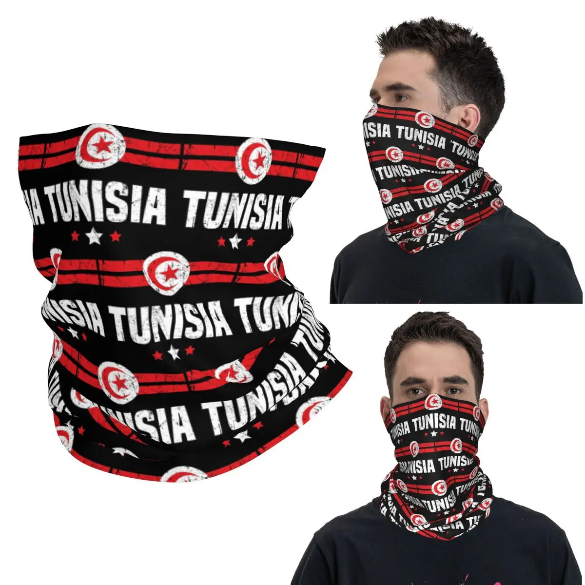 

Флаг Туниса, тунисская бандана, гетры с принтом, волшебный шарф, многофункциональная Балаклава, унисекс для взрослых
