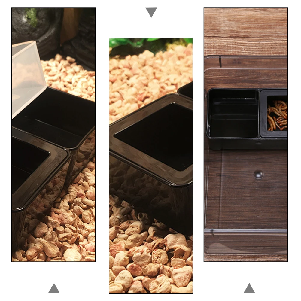 

5pcs Reptile Breeding Box Ventilated Feeding Container For Lizards Spiders Frogs Turtles Crawlers Pet Housing Case