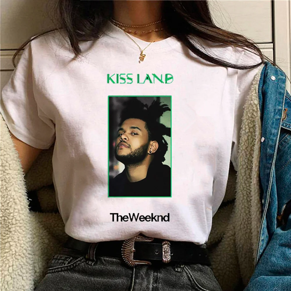 the Weeknd t-shirts women Japanese anime graphic Tee female comic streetwear clothing