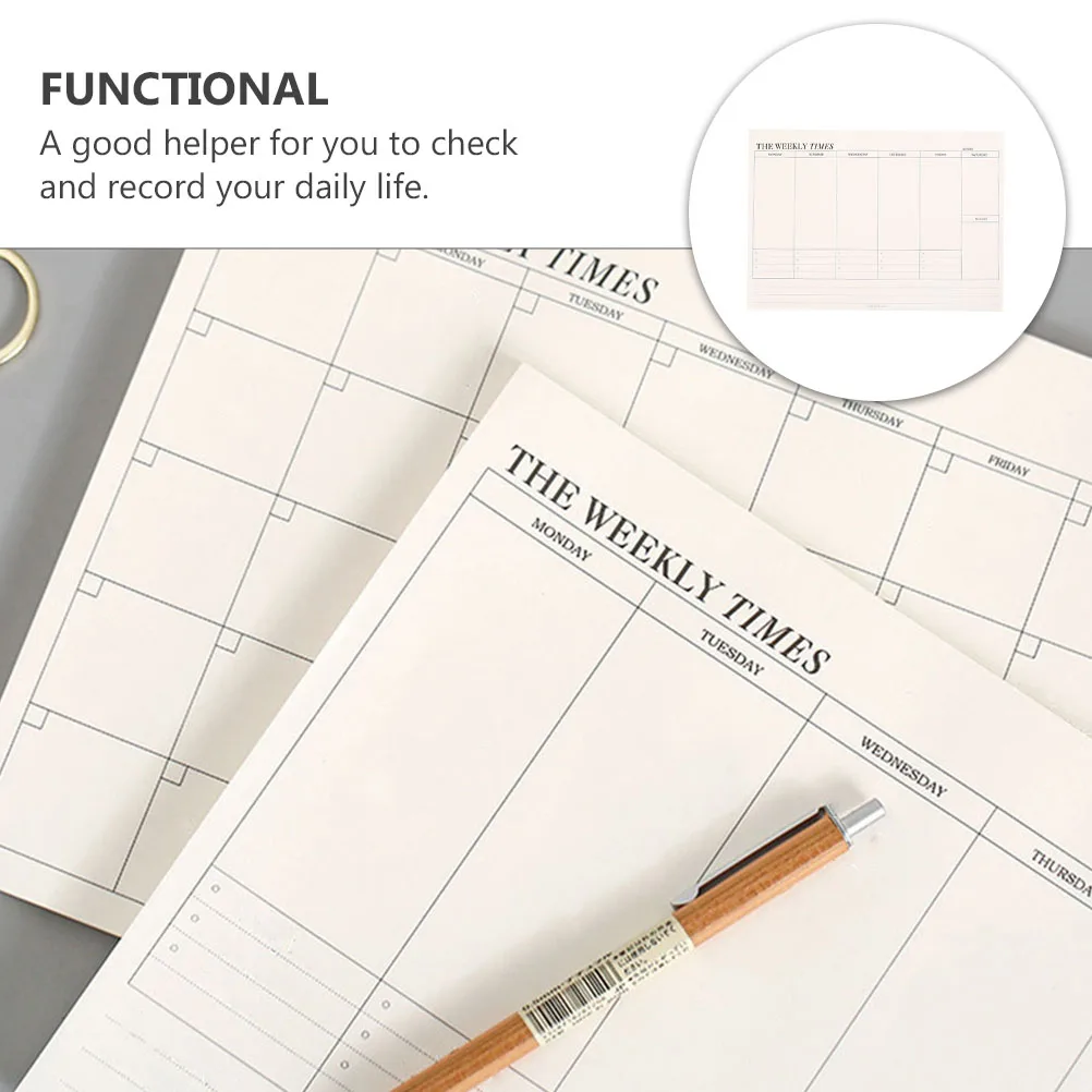 

Tearable Business Daily Plan Notepad Memo Pad Schedule Planner Task List Planner Office Study Organizer Smooth Odorless Paper