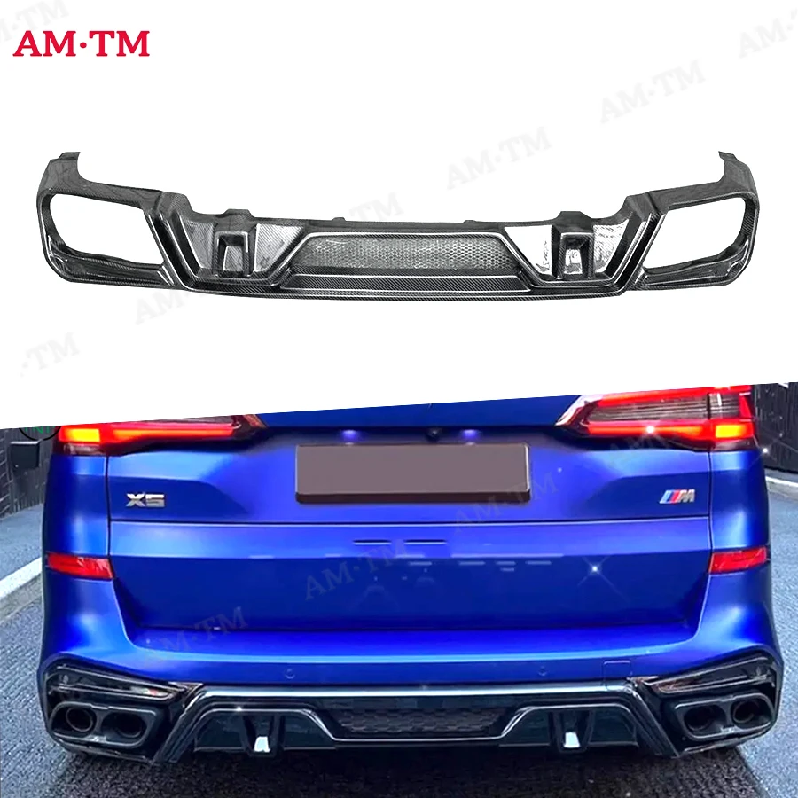 

For BMW X5 G05 2018-2022 Carbon Fiber Car Rear Bumper Diffuser Rear Splitters Spoiler Back lip shunt Auto parts body kit