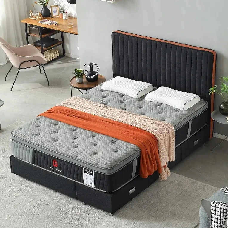 Popular New Style Customized Size Memory Foam Mattress Vacuum Roll up Individually Pocket Spring Bed Mattress in a Box