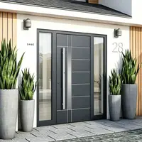 High End Villa Aluminum Alloy Entrance Door Bulletproof Heavy Duty Finished Security Doors Long Lasting and Durable Hinged Doors 6