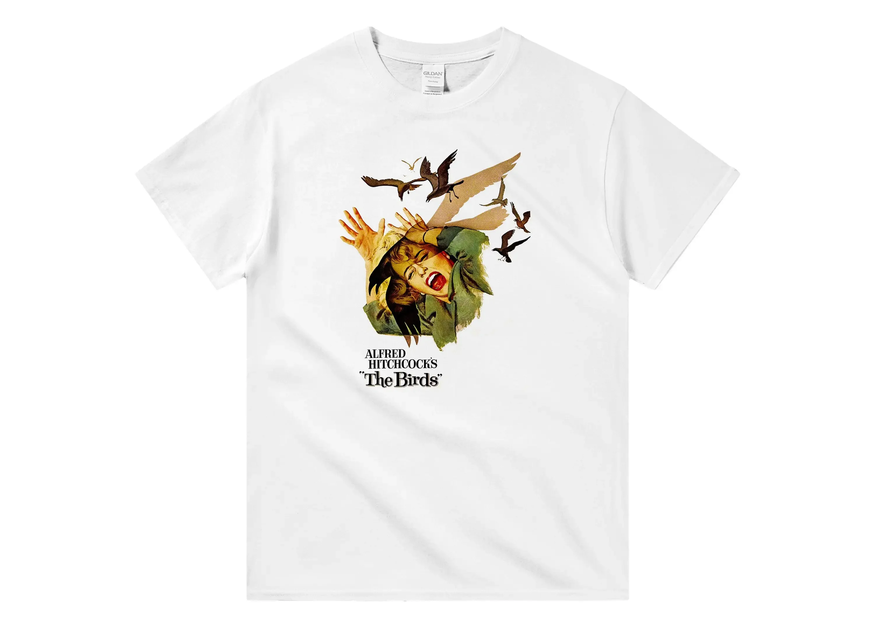 The Birds Alfred Hitchcock 1963 Hq Retro Movie Print T Shirt Heavyweight Crewneck