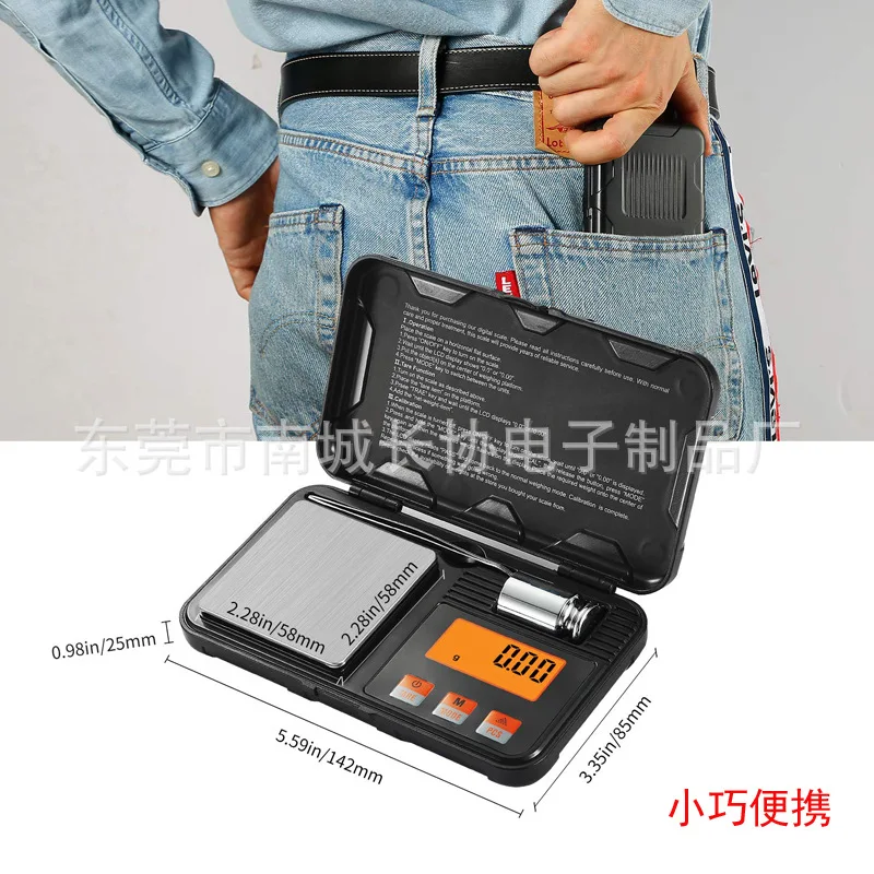 

High precision 0.001g mini jewelry scale, pocket , carat scale, 0.01g electronic , portable palm , gram