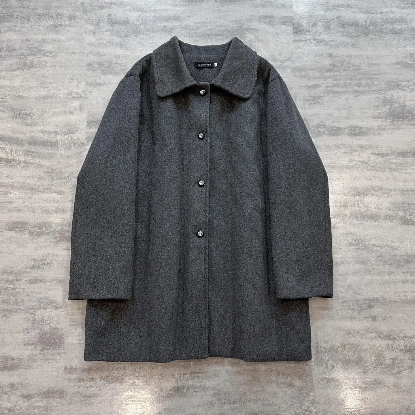 

Large Size 300 Pou College Sle Turn-down Collar Woolen Coat Men Women Autumn Winter New Sle Mid-length Single Button W...