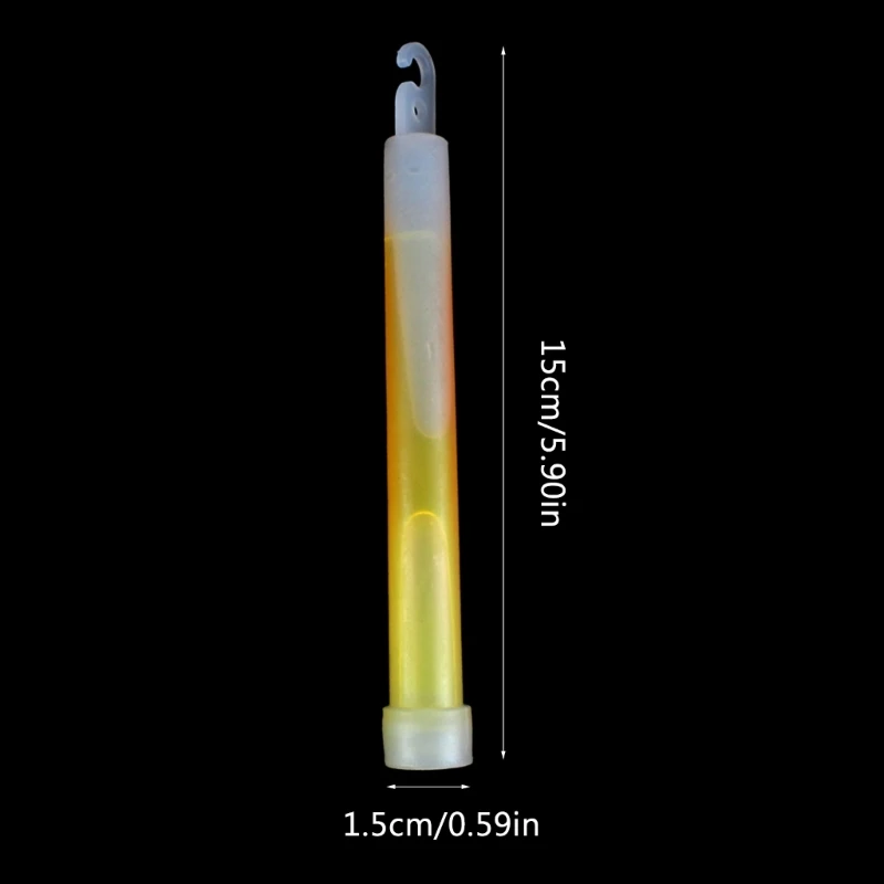 توهج العصي الخفيفة 6 بوصة المفاجئة ضوء الطوارئ ضوء عصا البقاء على قيد الحياة توهج ضوء العصي مع فترات 12 ساعة