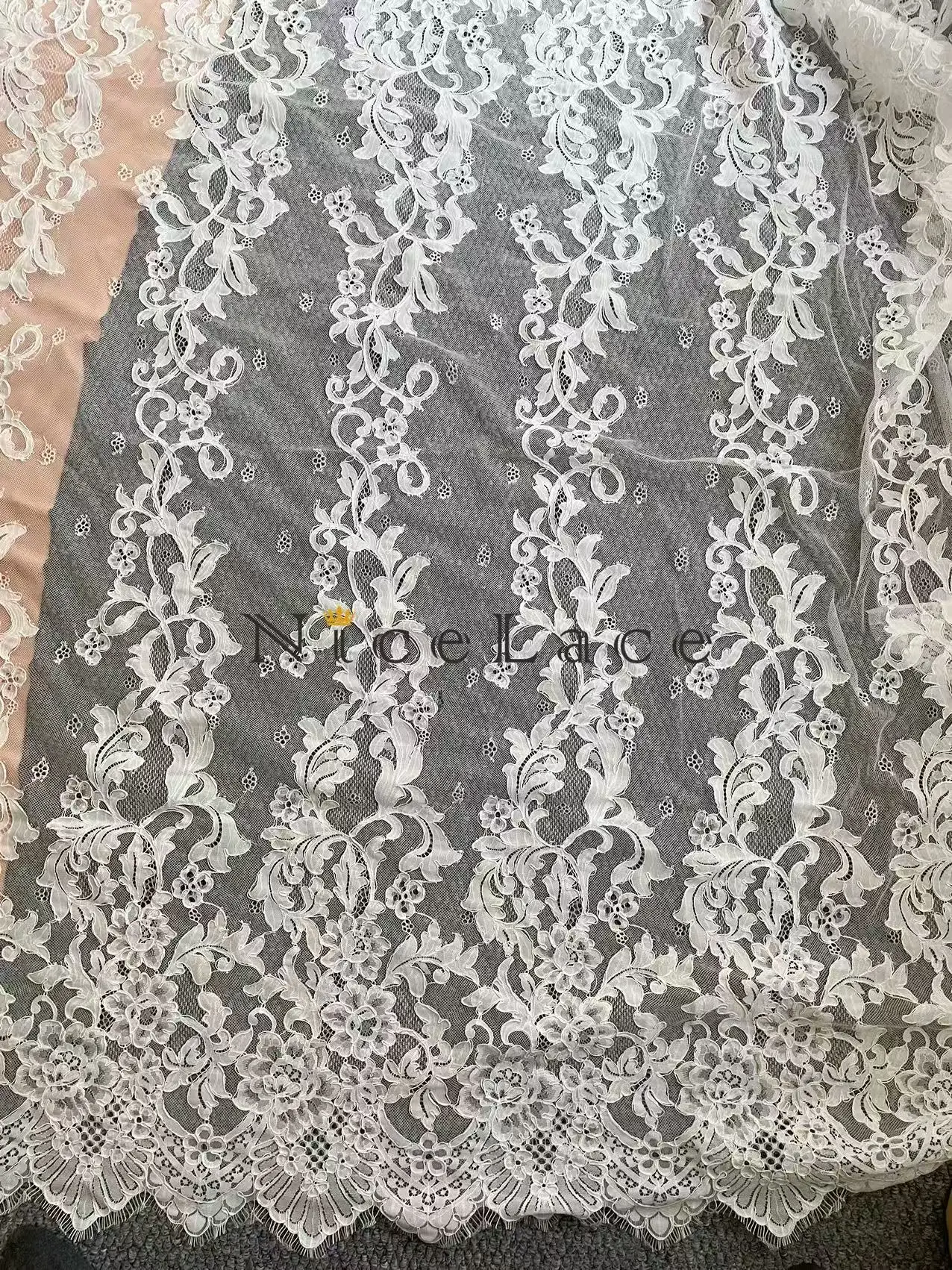 

Good quality Handmade cording chantilly Lace Fabric for Wedding Dresses bridal Spose Gowns accessories, 300*150cm/pc