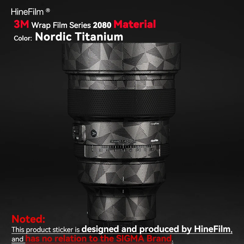 Hinefilm-Schutzfolie für Sigma 14 F1.4 FE / L Objektiv, Dekorfolie 14F1.4, Objektivhülle für Sigma 14mm F1.4 DG DN Art Objektiv, Schutzfolie – Detail 13