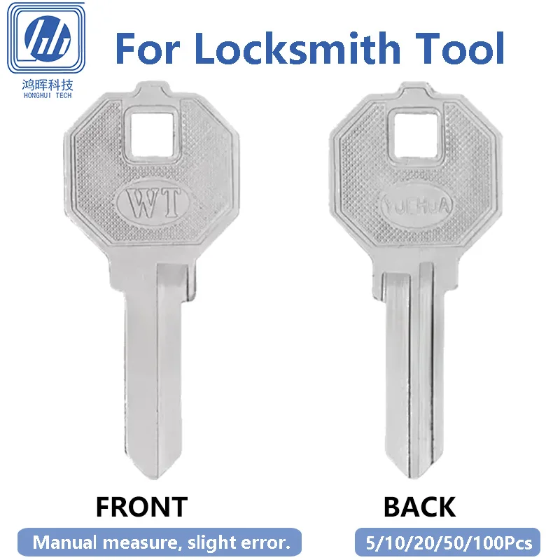 5-100Pcs/Lot WT Left Uncut Copper Blank Key File Metal Cabinet Desk Keys Lock Household Doors Entry 21.1x6.73x1.6mm Copy Gadgets