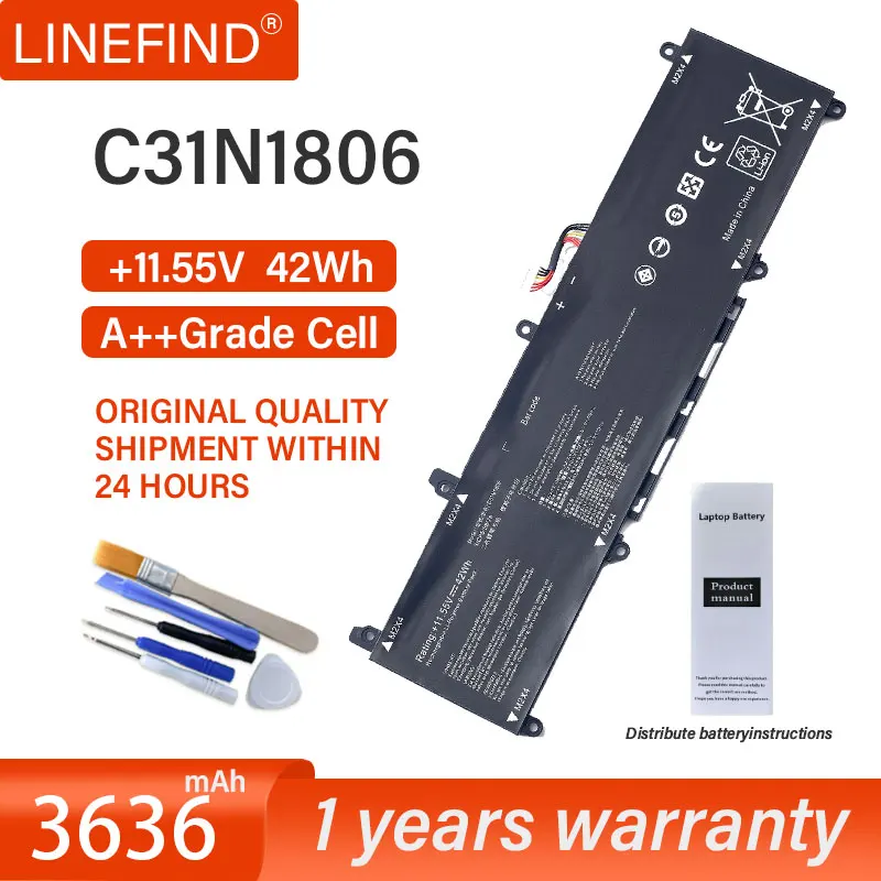 

C31N1806 Laptop Battery For Asus VivoBook S330UN-EY011 X330UA ADOL13F S13 S330FA-EY001T S330UA