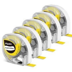 Phomemo P12 라벨 테이프, Dymo LetraTag Q5-TB231 호환, P12 PRO LT-100H 라벨 메이커용 Q5-TBY31 리본 교체, 5pk