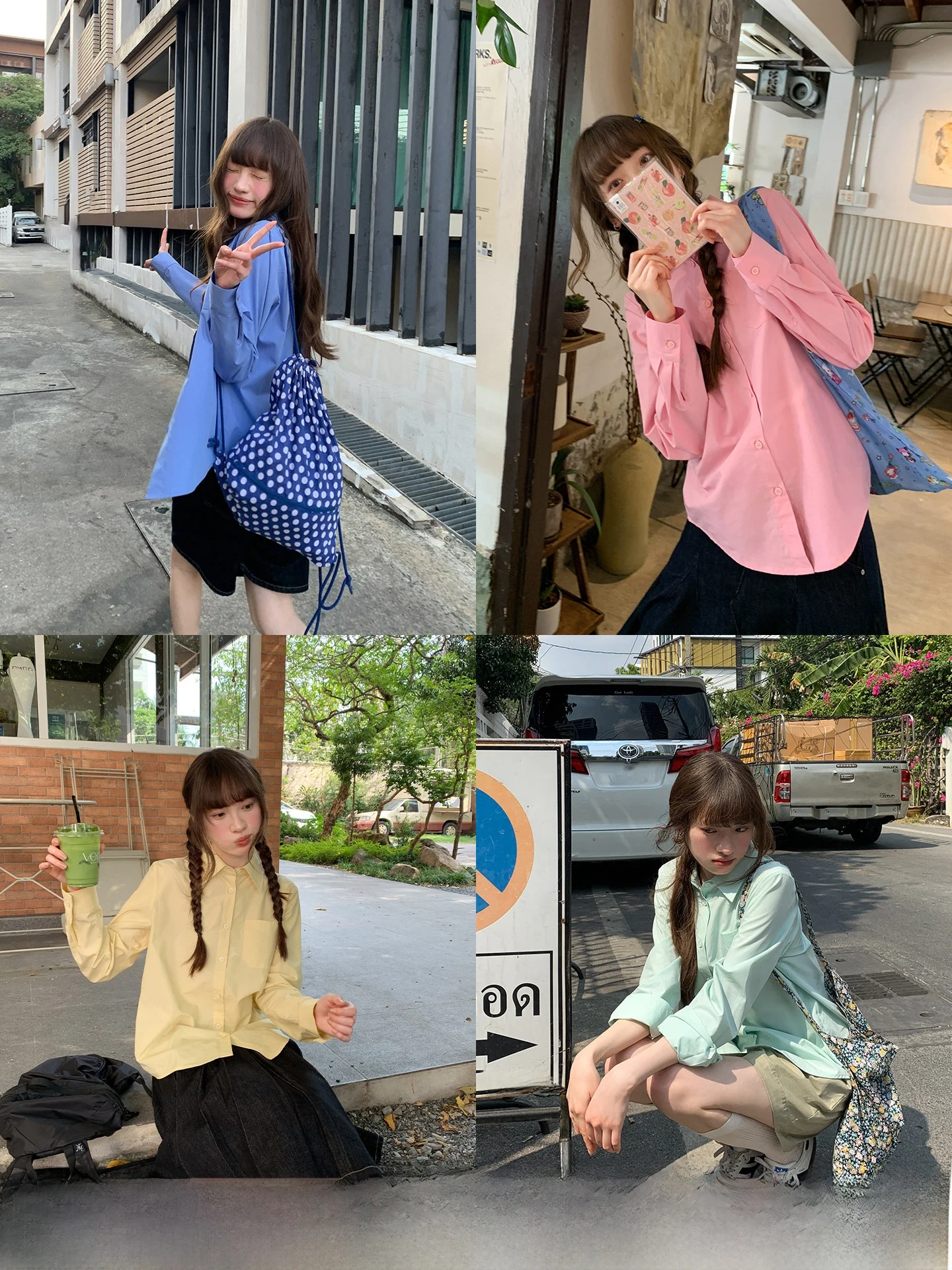 

Рубашка Basic Style Cannon: яркие конфетные цвета, заостренный воротник, накладной карман, разноцветная, женская повседневная рубашка свободного кроя с длинным рукавом