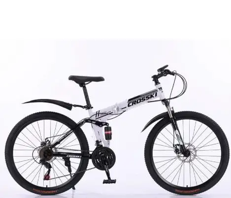 دراجة جبلية 26 بوصة 24 بوصة متغيرة Sp eed قابلة للطي ممتص الصدمات دراجة مكبح قرصي مسمار ent #4