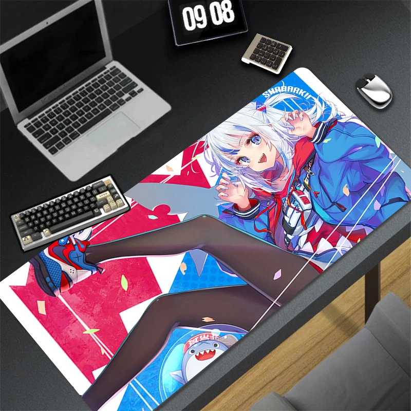 Computer Gaming Accessories Cute Mousepad Office PC Mouse Pad H-hololive Gawr Gura Keyboard Pad Desk Decoracion Anime Desk Mat