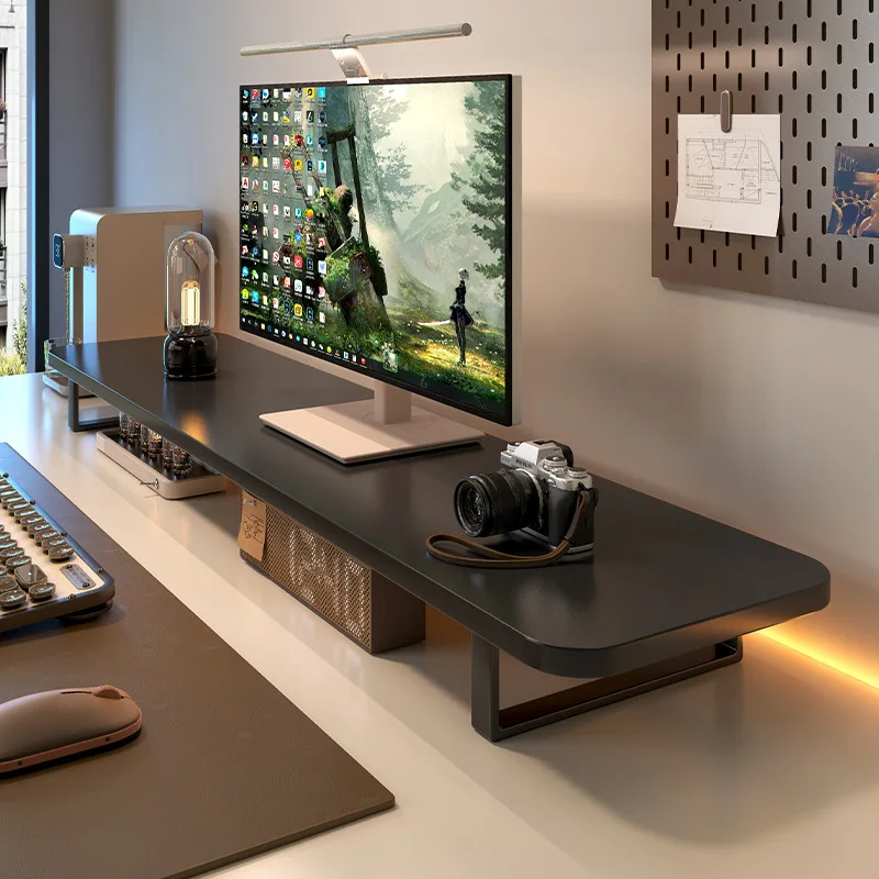 Creative Simplicity And Versatility Office Desktop Storage Rack Workstation Monitor Height Elevated Support  Load-bearing Shelf