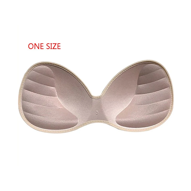 Hemming Push Up Swimsuit Pad Insert Chest Padded Bikini Padded Bra Sponge Padded Body-fitted Colorful Soft Comfort Bra Pad