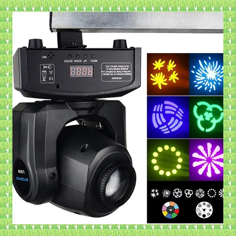 

Spotlight Moving Head 60W LED Source Stage Lighting For Party Disco Performance Bar Event Dance Wedding Event Durable -US Plug