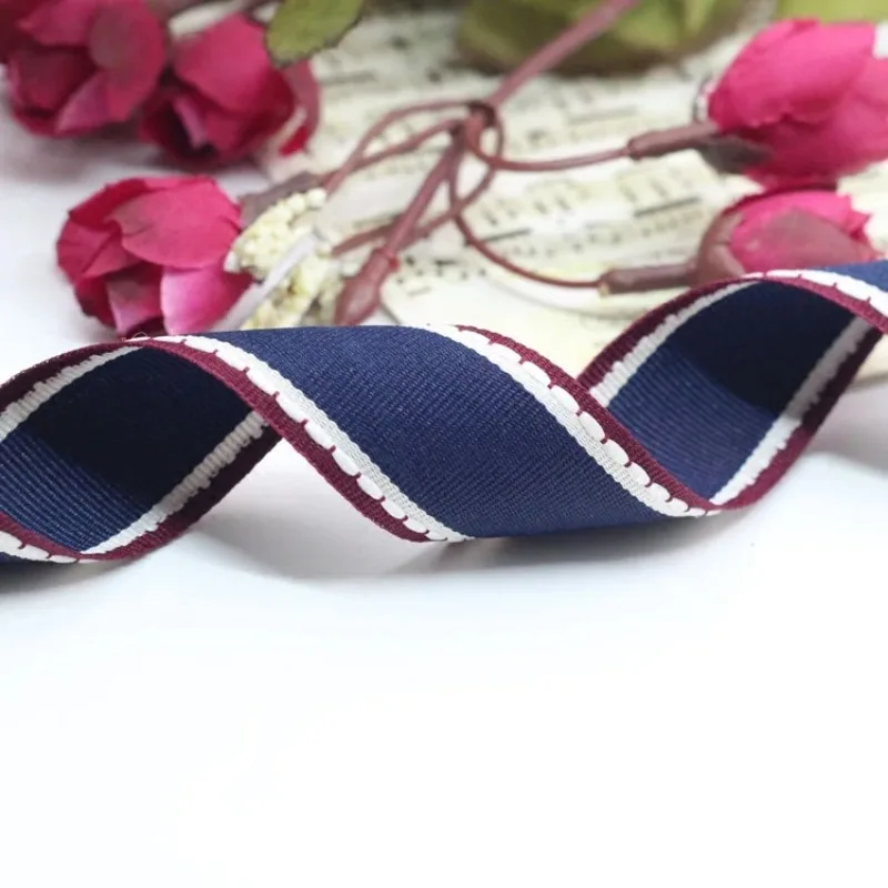 New (1meters/lot) 1\'\' (25mm) jump line Grosgrain satin Ribbon DIY Handmade Arts Decorative Crafts Hair Bow Sewing Accessories