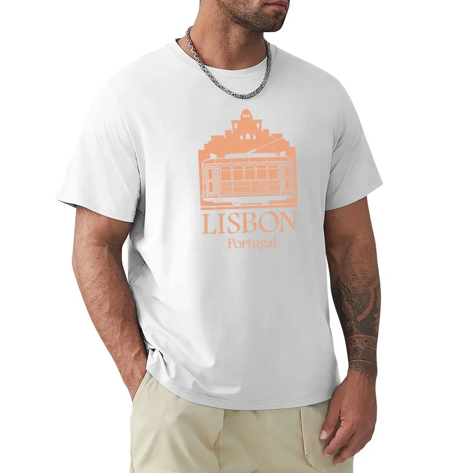 Lisbon T-shirt cute tops anime clothes mens white t shirts