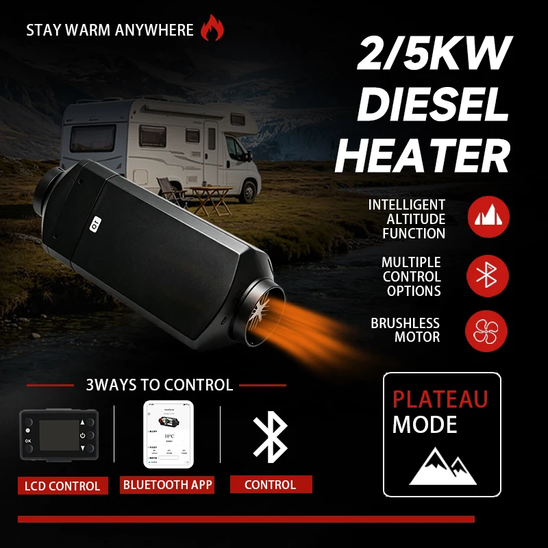 New  Portable 12V 24V Heater Parking Heater Truck Cab 2KW 5KW Air Conditioning Systems With Remote Control
