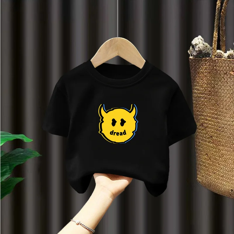 3D printing summer new sports and leisure cartoon animation round neck short sleeve children's clothing 3D digital