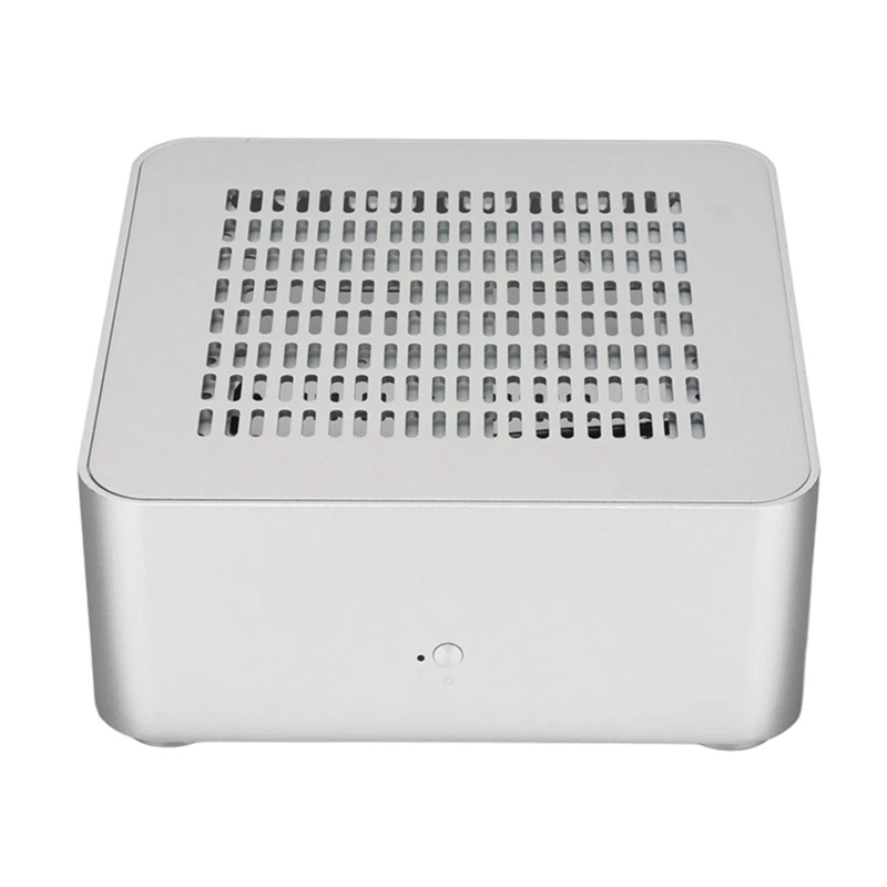 Hot Aluminum Chassis Small Desktop Computer Case PSU HTPC Mini-ITX PC Case 2 USB 3.0 Ports