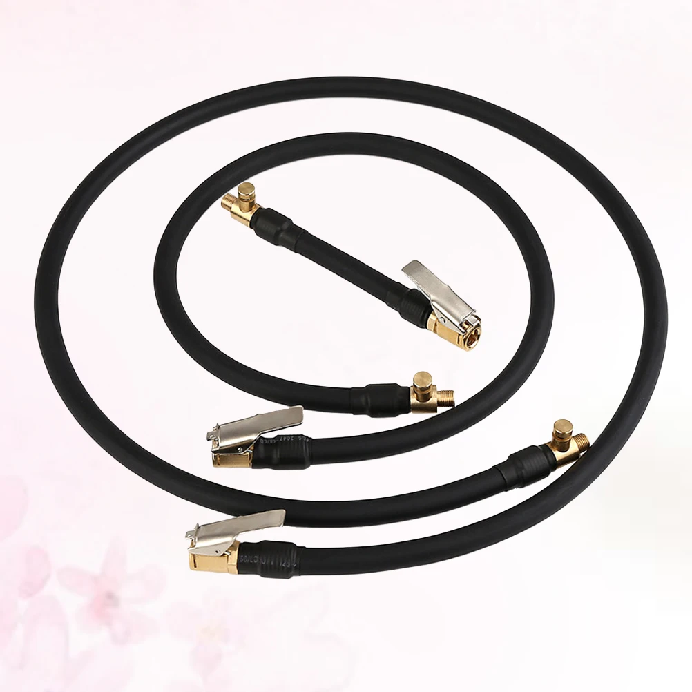 

60cm Air Pump Accessories Hose Inflate Extender Car Wheels Tyre Extensions Tube Bike Clip Flexible Vehicle Motorcycle