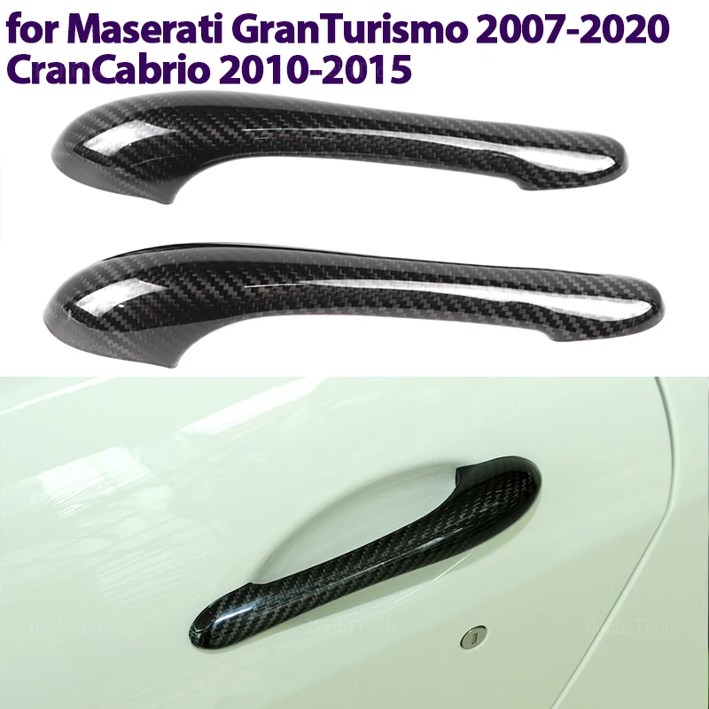 Real Carbon Fiber Anti-scratch Door Handle Cover Trim for Maserati Gran Turismo GranTurismo Gran Cabrio GranCabrio