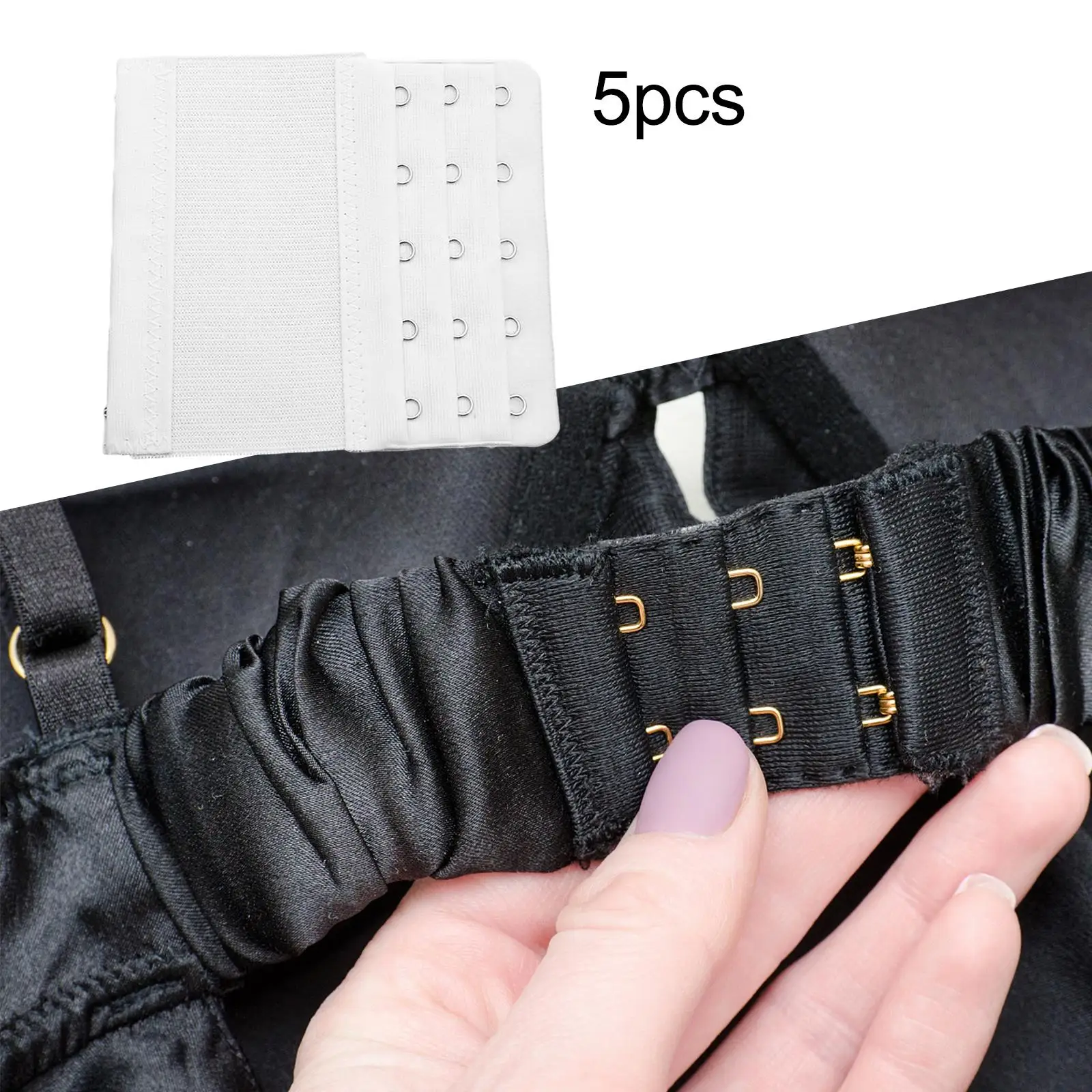 Women Soft Elastic Bra Extension Strap Adjustable Hook Extender for Large Size Bra Comfort
