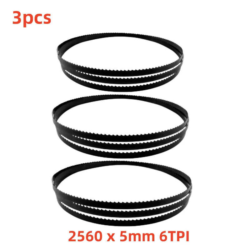 

3pcs 2560 x 5mm 6TPI Bandsaw Blades for SIP 09416 Woodworking Tools Accessories Wood Cutting