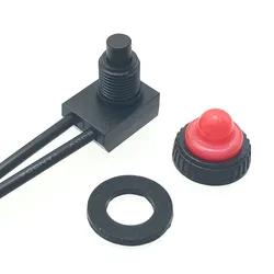 1pc Self-Locking Waterproof Switch with 18AWG Cable Wire Pushbutton Switch KP107 Normally Open Normally Closed Switch