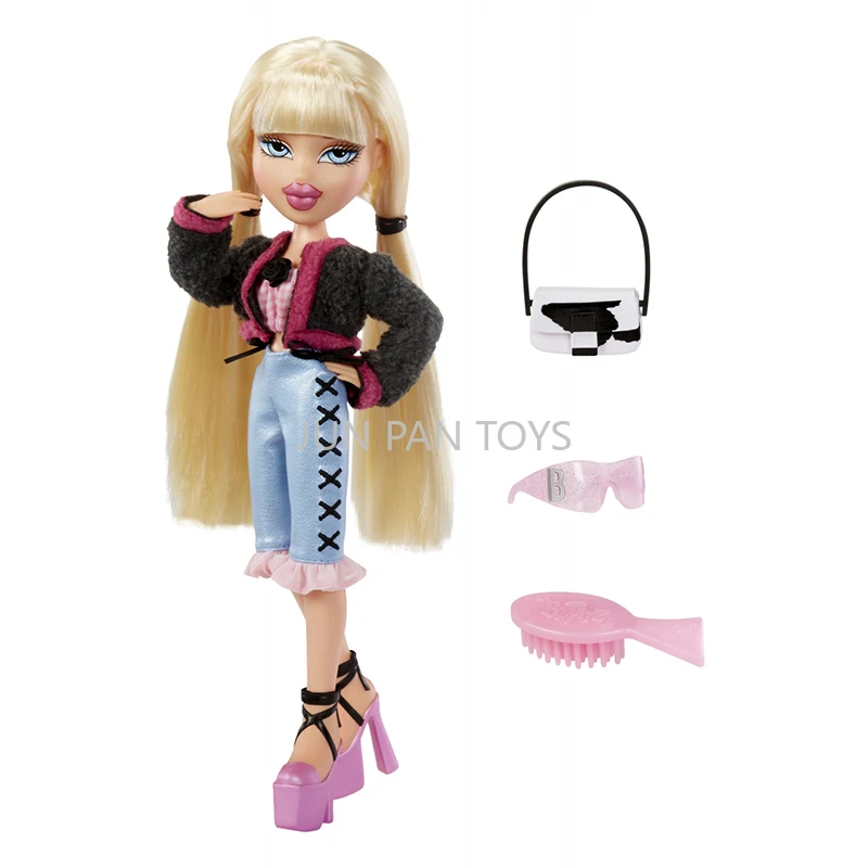 Bratz Goin Out Yasmin Jade Cloe Sasha Collectible Girl Fashion Doll with Outfit Purse Sunglasses and Brush Action Figure Toy 1pc