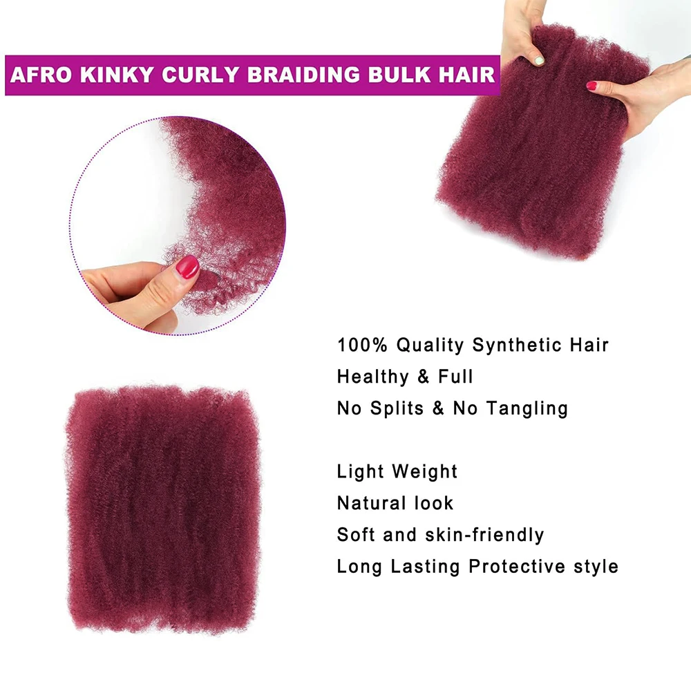 8 Inch 1 Bundel Afro Kinky Bulk Haar Voor Dreadlocks Extensions Reparatie Locs Mini Vlechten Twist Haar Synthetische Afro Kinkys