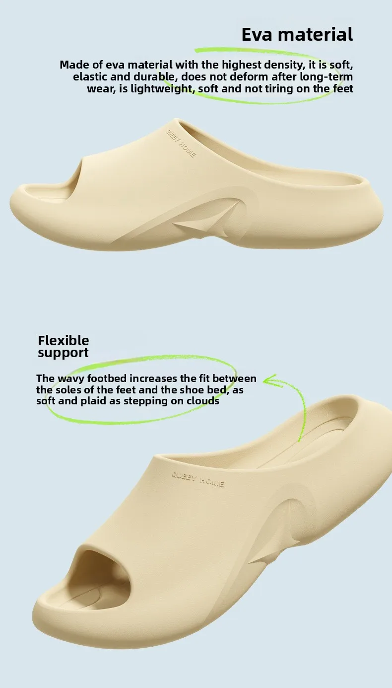 Hochwertige EVA Weiche Dicksohlige Hausschuhe für Damen Sommer Mode Haus-Sandalen Herren Strandschuhe Bequeme Slip-On Schuhe – Detail 7