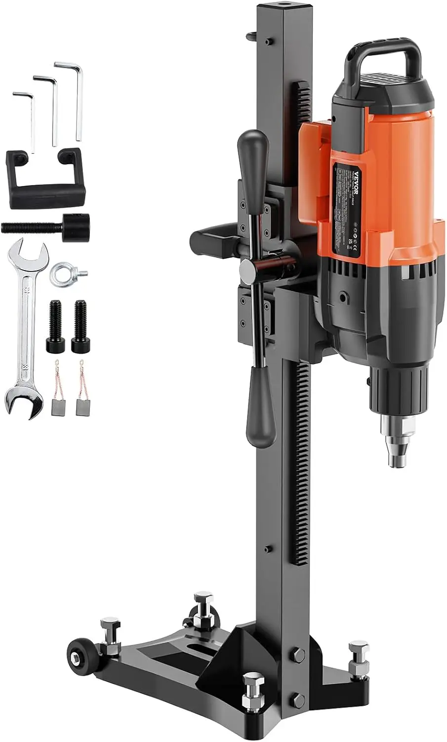 

Diamond Core Drilling Machine 10in Wet Concrete Core Drill Rig with Stand Wheels 750RPM Speed 1 1 4 Thread Lifting Handle 10in
