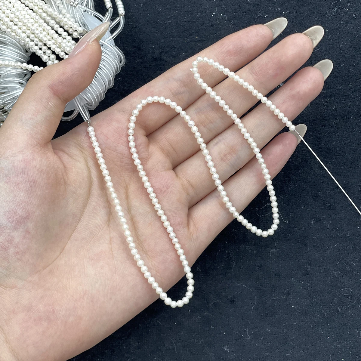 AA 2.8-3.2mm Potato-Shaped Punch Beads Natural Freshwater Pearl Semi-finished Beads for Jewelry Making DIY Necklaces Accessories