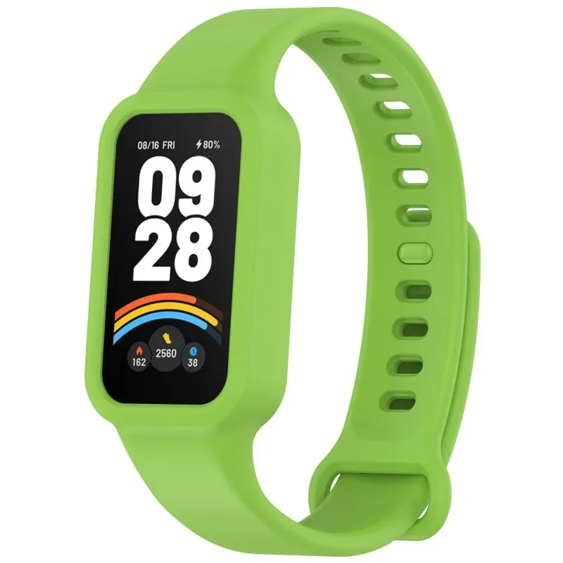 Silikonarmband+Hülle für Xiaomi Smart Band 9 Active Strap Smartwatch-Zubehör Armband für Redmi Band 3 Armband Uhrenhülle – Detail 34