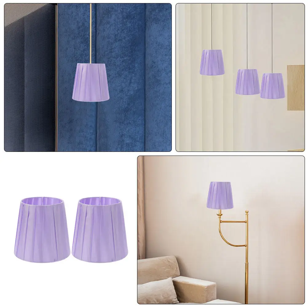 2Pcs Barrel Lampshade Indoor Light Cover for Table Lamp Wall Light Shade Lampshades Small Replacement Lamp Shade Cloth Lampshade