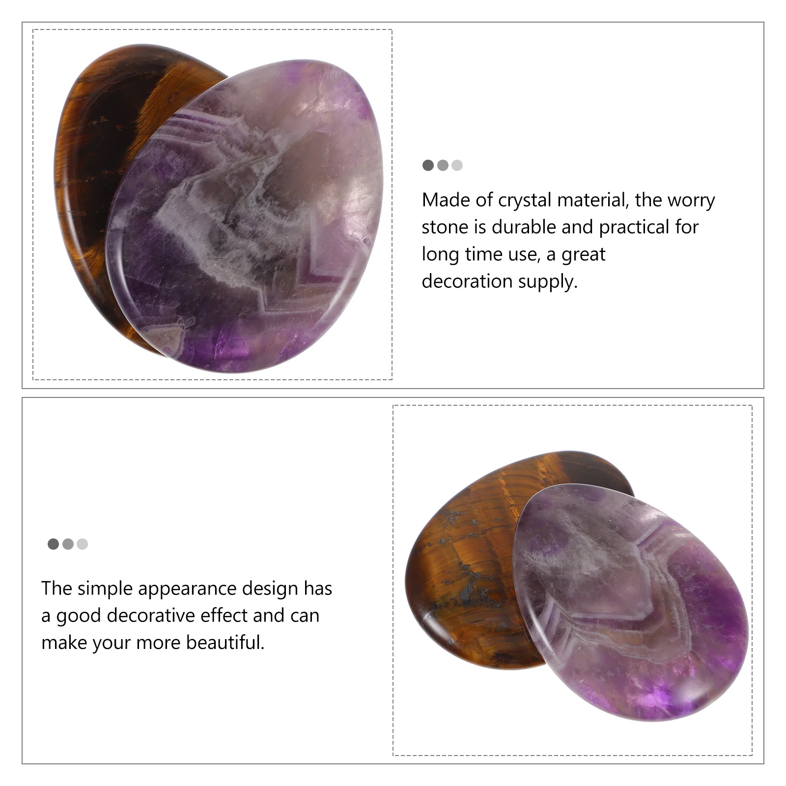 2 قطعة منحوتة باليد الطبيعية الإبهام تدليك حجر القلق حجر كريستال المحمولة جيب القلق الإغاثة سطح المكتب الديكور #4