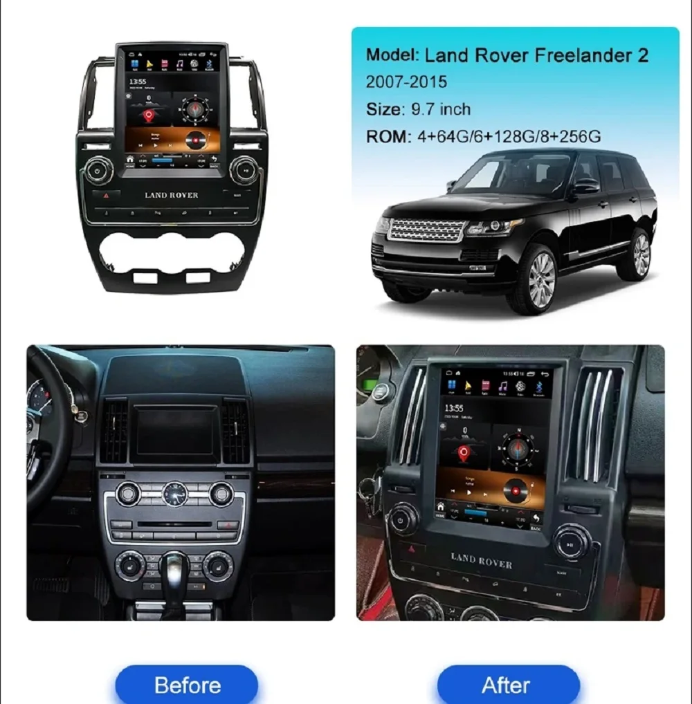 

For Land Rover Freelander 2 2005-2016 Carplay Android Car radio Stereo Radio Multimedia Player GPS Navigation Auto Audio