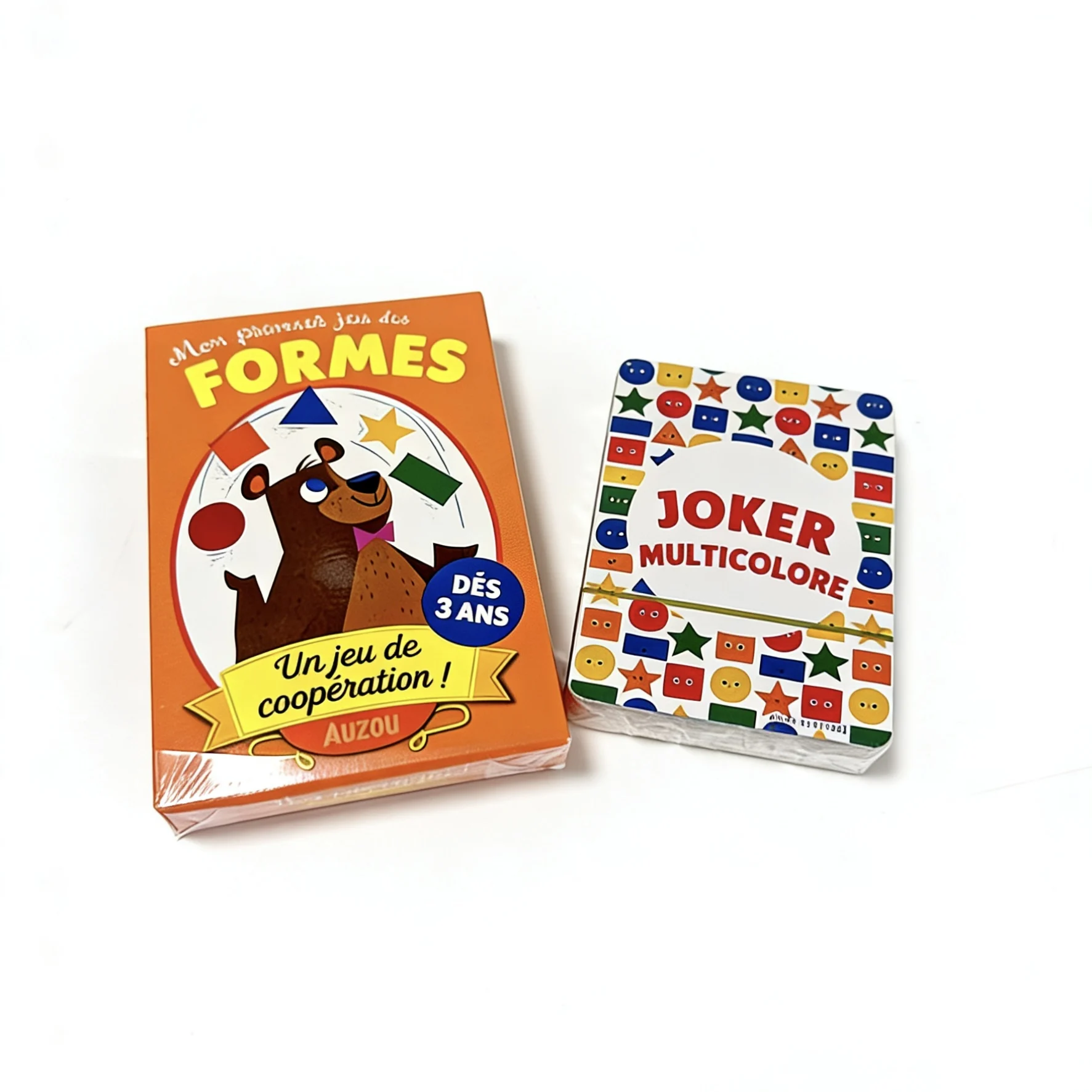 

French version of the board game with shape recognition cards, 45 cards，Interesting family interactive card game, small gift.