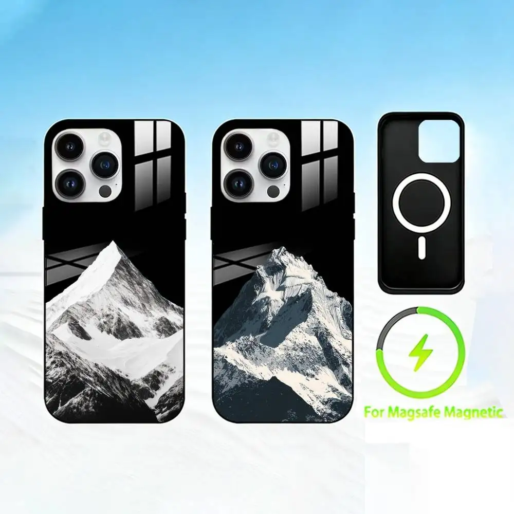 

H-hill Phone Case For iPhone 17 16 15 14 13 12 Pro Max Plus for Mirror Wireless Magnetic Cover