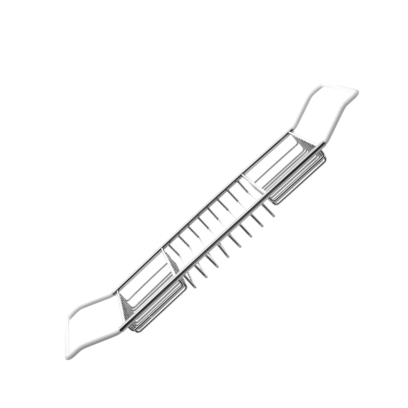 

Телескопическая регулируемая подставка для ванны из нержавеющей стали, органайзер для ванной, держатель для хранения в ванной, антикоррозийный, выдвижной, для душа и ванны