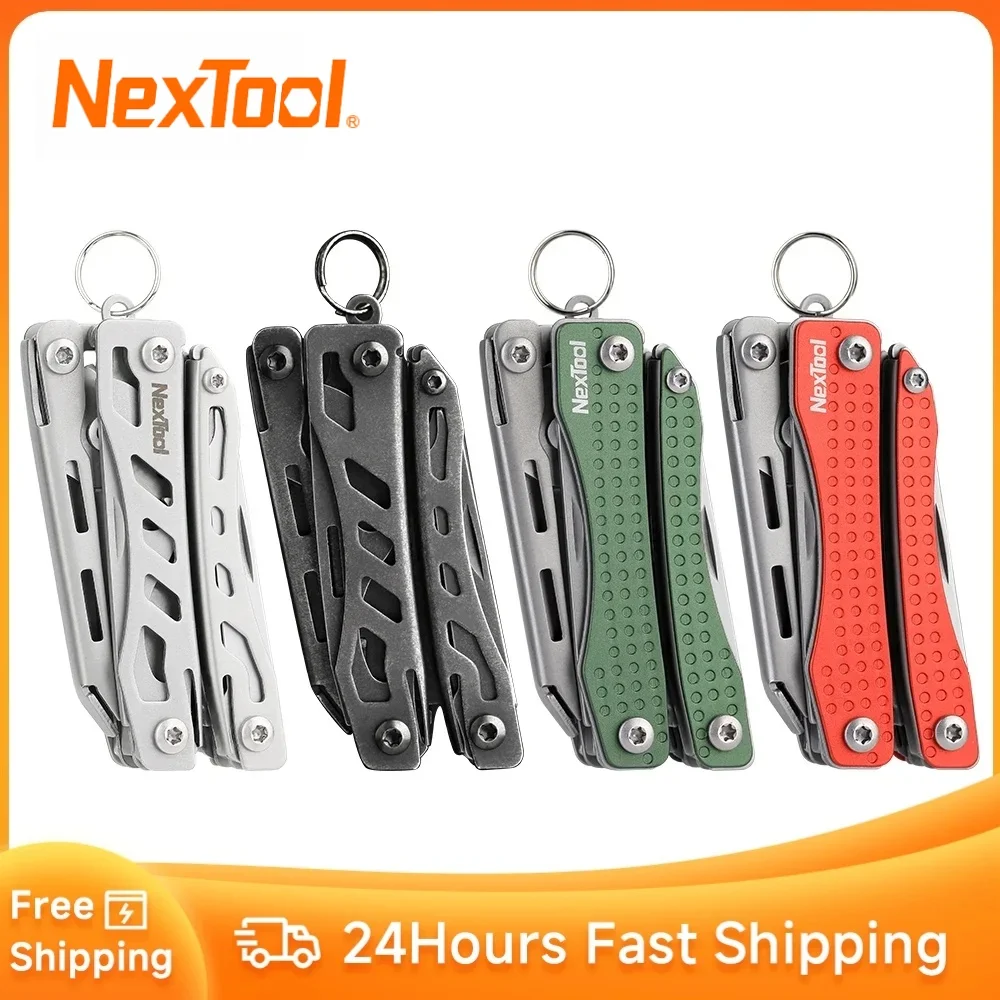 

NexTool Мини-флагманский красный/зеленый 10 в 1, многофункциональный складной ручной инструмент EDC, отвертка, мини-плоскогубцы, открывалка для бутылок, уличная