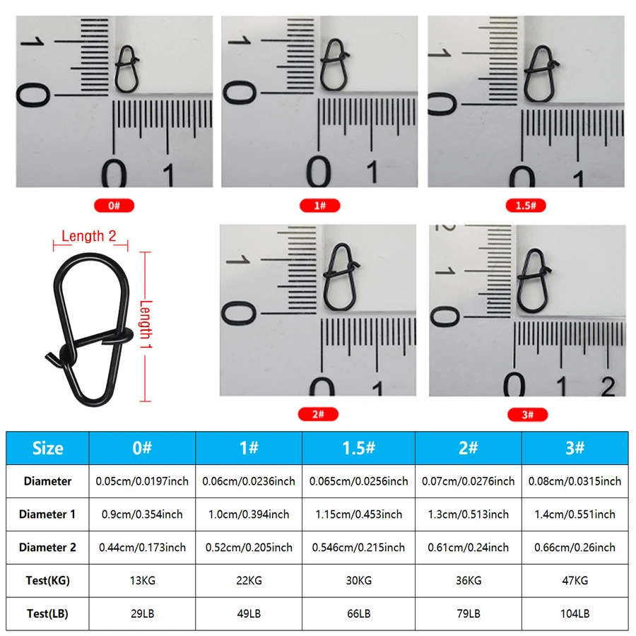 20 Stück Duo-Lock-Angelverschlüsse aus Edelstahl, Schnellverschluss-Clip, Angelzubehör für Drehwirbel-Köder – Detail 1