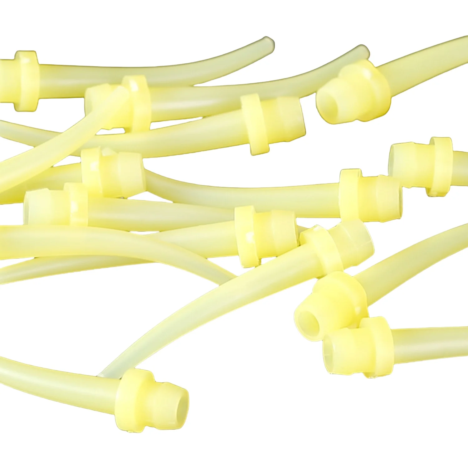 100Pcs Dentistry Intraoral Impression Mixing Tips Denture Lab Tubes Disposable Silicone Rubber Nozzles Yellow Universal Fitting