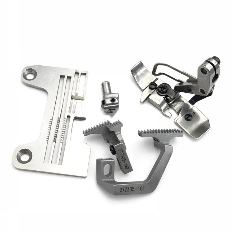 SIRUBA 988 PEGASUS EX JACK 798 Overlock Guage Set 5 Thread Needle Plate Clamp Presser Foot Feed Dog Industrial Sewing Machine