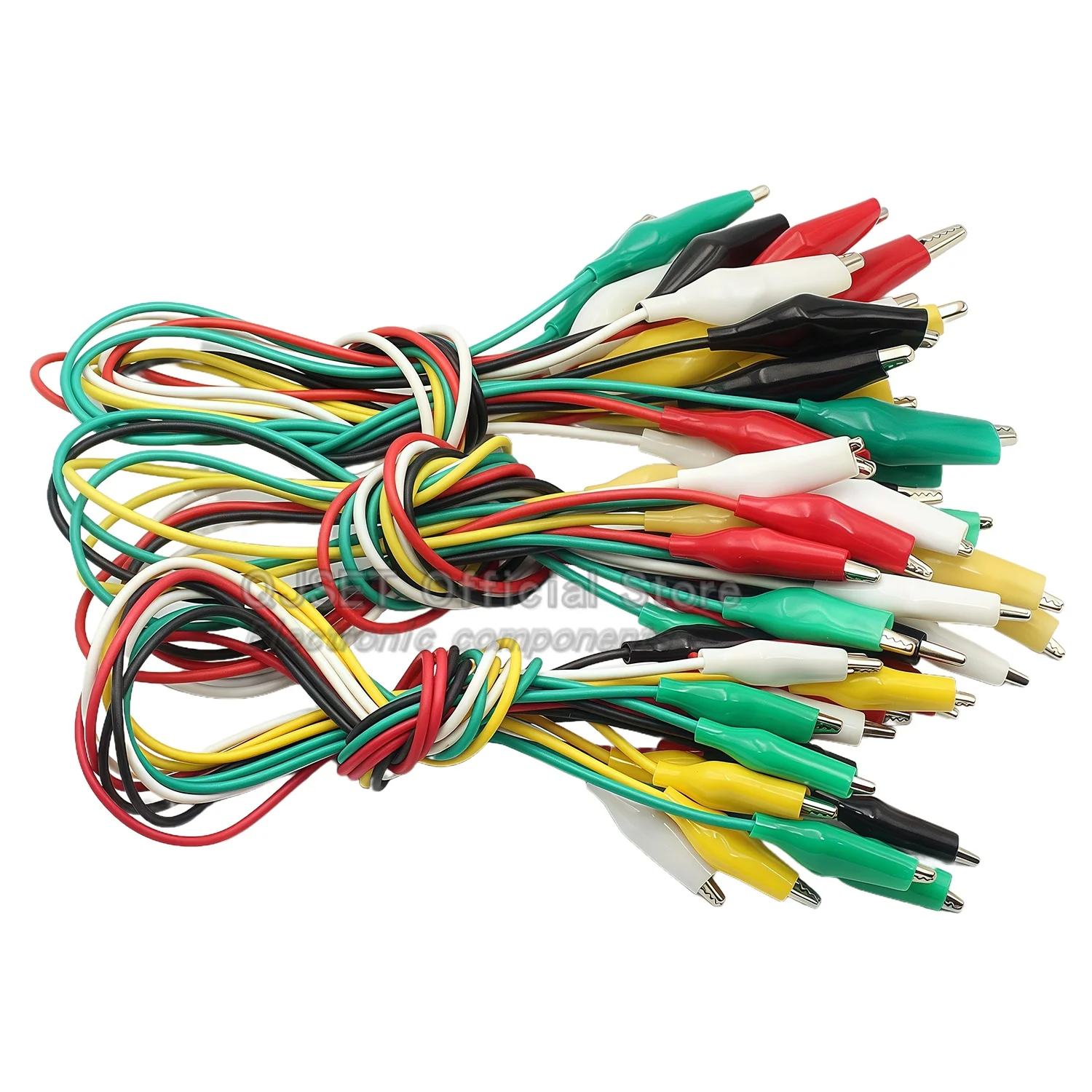 10개 50cm 클립 번호 28MM/35/45mm 와이어가 있는 앨리게이터 클립, 전기 앨리게이터 클립용 앨리게이터 클립이 있는 점퍼 와이어