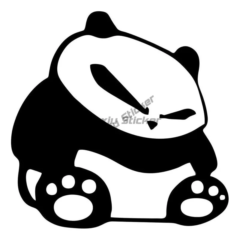 Cute Panda Creative PVC Stickers Accessories for Decorate Wall Room Table Motorcycle Off-road Camper Bumper Helmet Car Decal